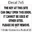 Picture of ATT-DC-KEY-57: AT&T Site Key Information Decal 5"x7" (Pack of 25)
