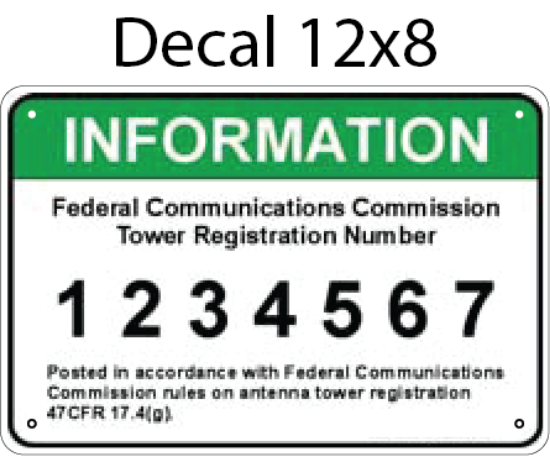 Picture of D-004: Tower Information Decal with Number Kit