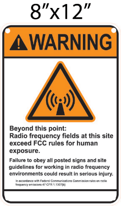 Picture of WARNING ORANGE RF 8X12