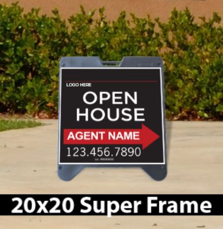 Picture for category 20"x20" Black Open House Super-Frame Developed for Keller Williams