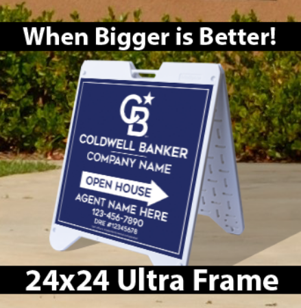 Picture for category Coldwell Banker Open House White Ultra A-Frame 24"x24"