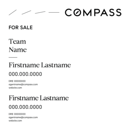 Picture of Compass 24"x24" Yard - White Sign C