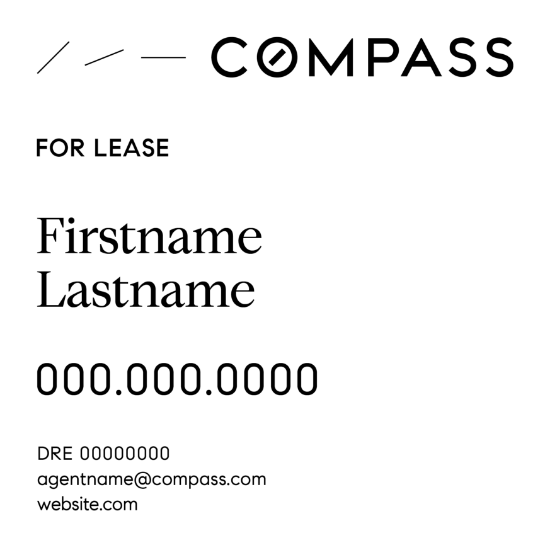 Picture of Compass 24"x24" Yard - White For Lease Sign