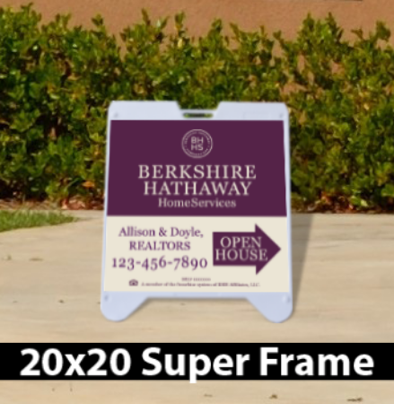 Picture for category Berkshire Hathaway Open House White Super A-Frame 20"x20"