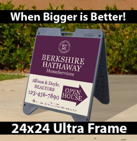 Picture for category Berkshire Hathaway Open House Black Ultra A-Frame 24"x24"