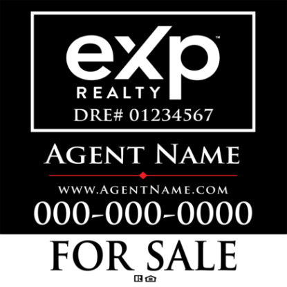 Picture of eXp Realty 24"x24" Yard Sign - Black