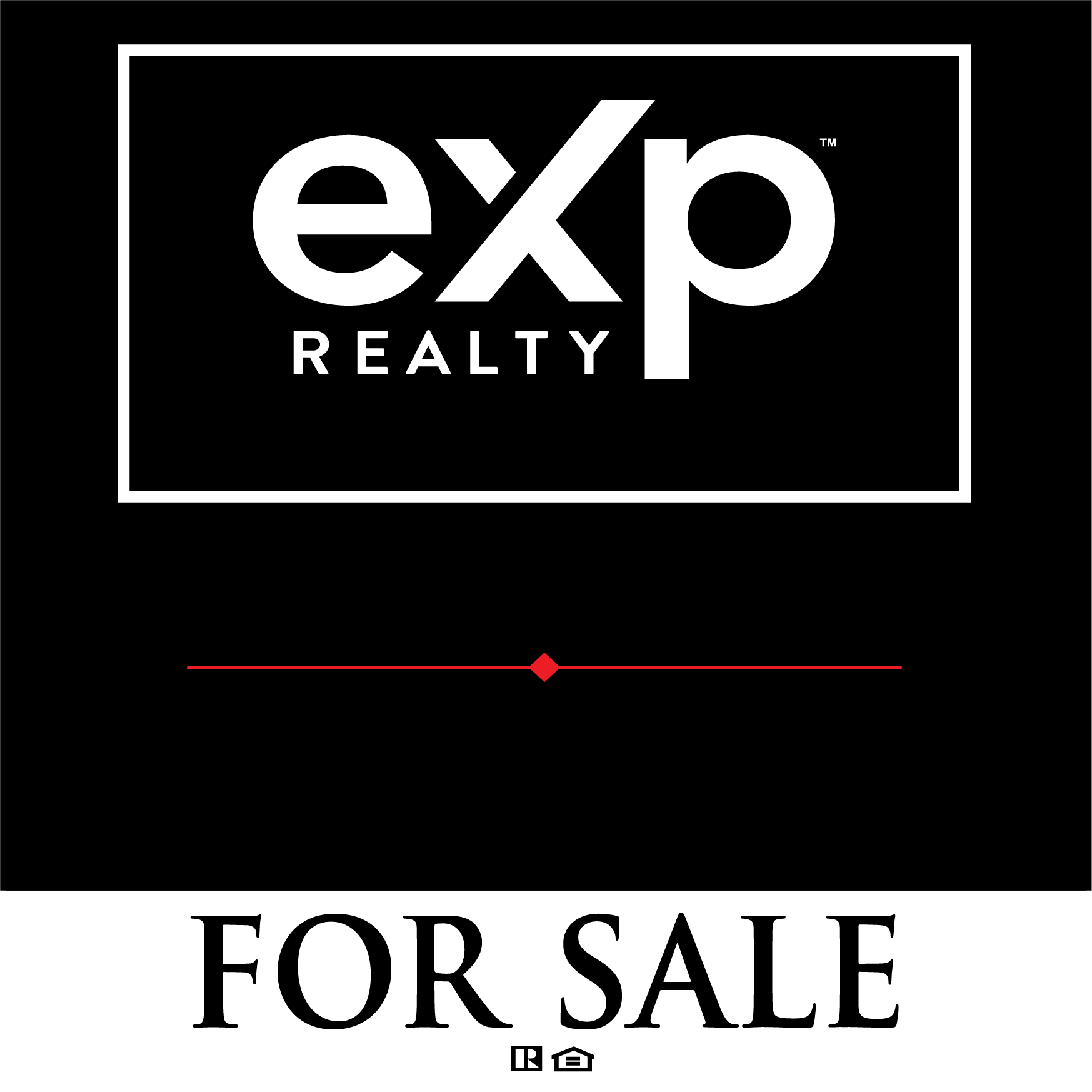 eXp Realty 24"x24" Yard Sign Black. Excel Sign & Decal, Inc.