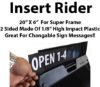 Picture of 20"x6" Black Insert Rider