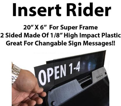 Picture of 20"x6" Black Insert Rider