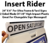 Picture of 24"x6" White Insert Rider