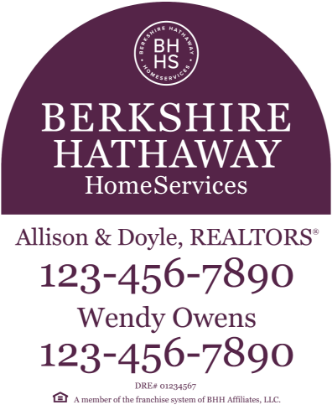 Picture of Berkshire Hathaway 30"x24" Yard - Dome White Sign 2