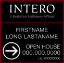 Picture of INTERO 20"x20" BHA O.H. Black Super Frame - Two Line