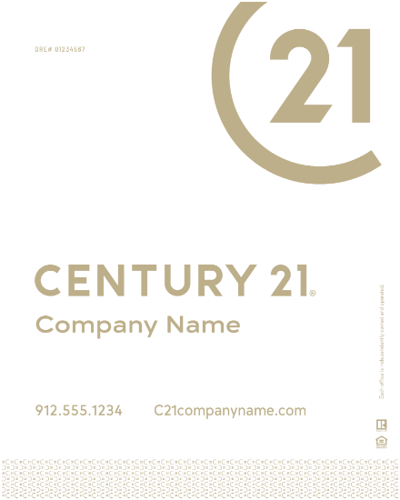 Picture of Century 21 30"x24" Yard - White Sign C