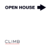 Picture of Climb 24"x24" O.H. Black Super Frame - White Sign A