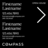 Picture of Compass 20"x20" O.H. Black Super Frame - Black Sign D