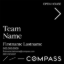 Picture of Compass 20"x20" O.H. White Super Frame - Black Sign B