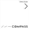 Picture of Compass 20"x20" O.H. Black Super Frame - White Sign C