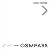 Picture of Compass 24"x24" O.H. Black Ultra Frame - White Sign A