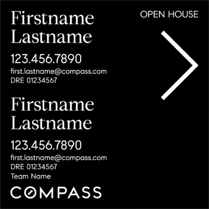 Picture of Compass 20"x20" O.H. Black Super Frame - Black Sign F