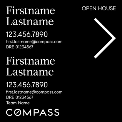 Picture of Compass 24"x24" O.H. Black Ultra Frame - Black Sign F