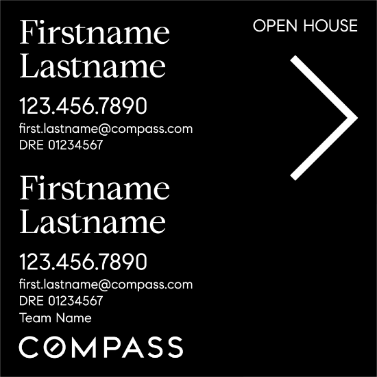 Picture of Compass 24"x24" O.H. Black Ultra Frame - Black Sign F