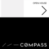Picture of Compass 20"x20" O.H. Black Super Frame - Black & White Sign B