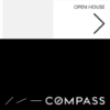 Picture of Compass 20"x20" O.H. Black Super Frame - Black & White Sign C