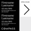 Picture of Compass 20"x20" O.H. Black Super Frame - Black & White Sign D