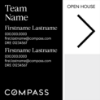 Picture of Compass 20"x20" O.H. Black Super Frame - Black & White Sign E