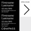 Picture of Compass 20"x20" O.H. Black Super Frame - Black & White Sign F