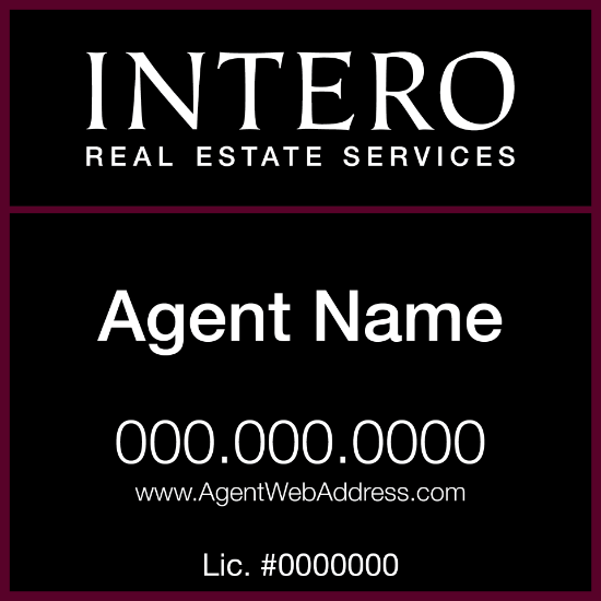 Picture of INTERO 24"x24" RES Yard Sign - Standard