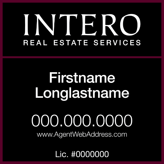 Picture of INTERO 24"x24" RES Yard Sign - Two Line
