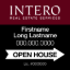 Picture of INTERO 24"x24" RES O.H. Black Metal - Classic Two Line