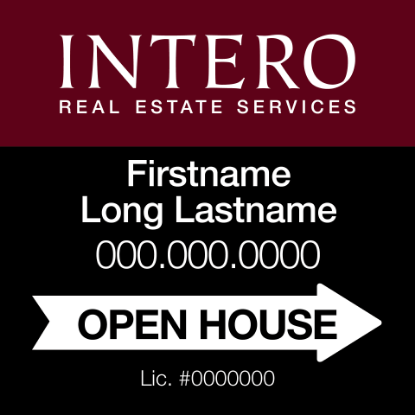 Picture of [REPLACEMENT PANELS] INTERO 24"x 24" Open House Ultra Frame - Classic Two Line -