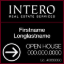Picture of INTERO 20"x20" RES O.H. White Super Frame - Two Line - Copy