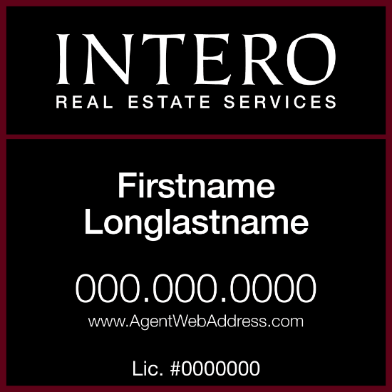 Picture of INTERO 24"x24" RES Yard Sign - Two Line - Copy