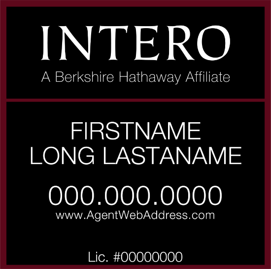 Picture of [OLD] INTERO 18"x18" BHA Condo Sign - Two Line - Copy