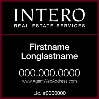 Picture of INTERO 18"x18" RES Condo Sign - Two Line - Copy