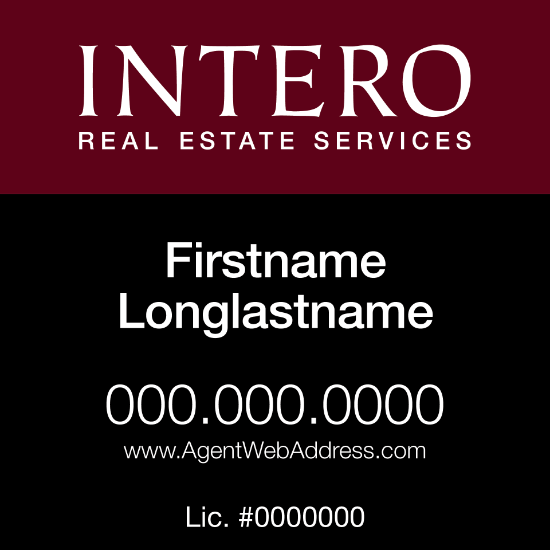 Picture of INTERO 24"x24" RES Yard Sign - Classic Two Line - Copy