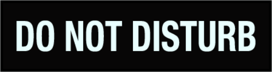 Picture of INTERO 6"x24" - Do Not Disturb - Copy