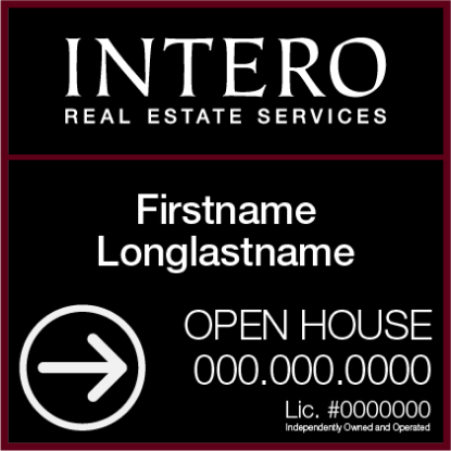 Picture of INTERO 20"x20" RES O.H. White Super Frame - Two Line - Franchised